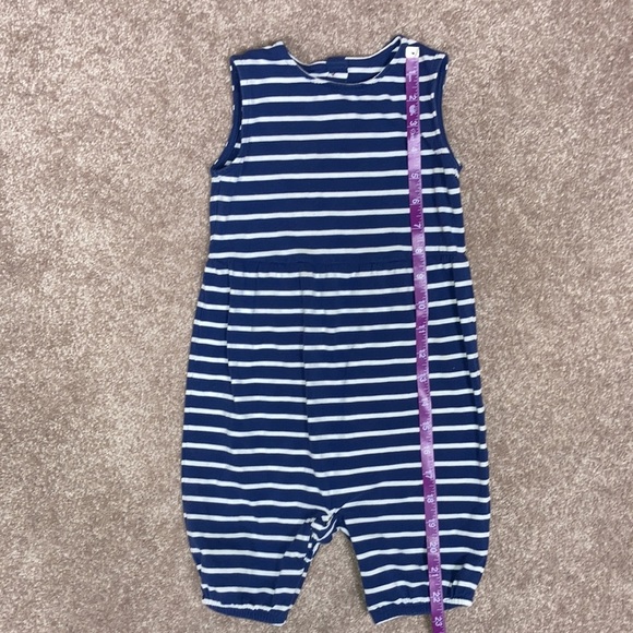 M&S mark and spencer navy striped one pc summer romper Uk size 2/3 - Picture 4 of 8